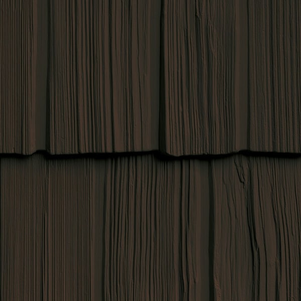 The Foundry 7in. W x 60 3/4in. L Exposure, Vinyl Staggered Shakes Total 100 Sq. Feet, 594 - Musket Brown, 34PK 1301594 - main
